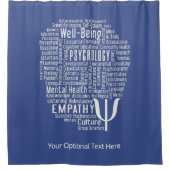 PSYCHOLOGIE Word Cloud douchegordijn op maat (Voorkant)