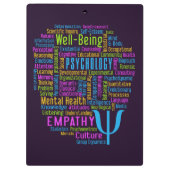 PSYCHOLOGIE Word Cloud klembord (Achterkant)