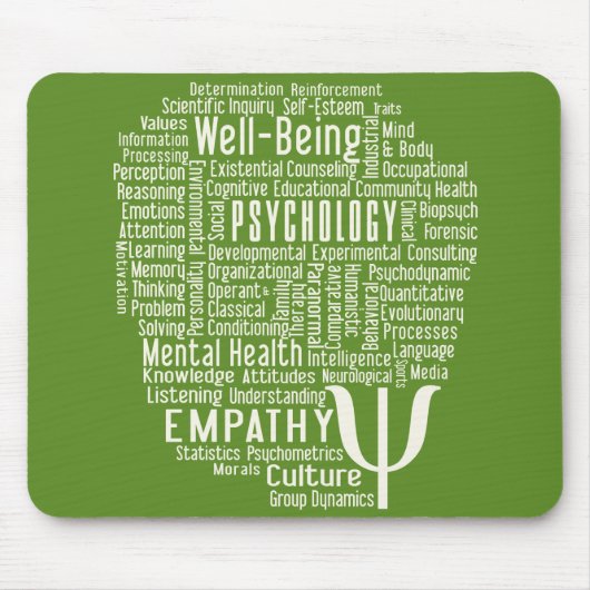 PSYCHOLOGIE Word Cloud mousepad Muismat (Voorkant)