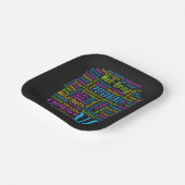 PSYCHOLOGIE Word Cloud Papieren Bordje (Gebogen)