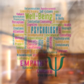 PSYCHOLOGIE Word Cloud Raamsticker (Vel 2)