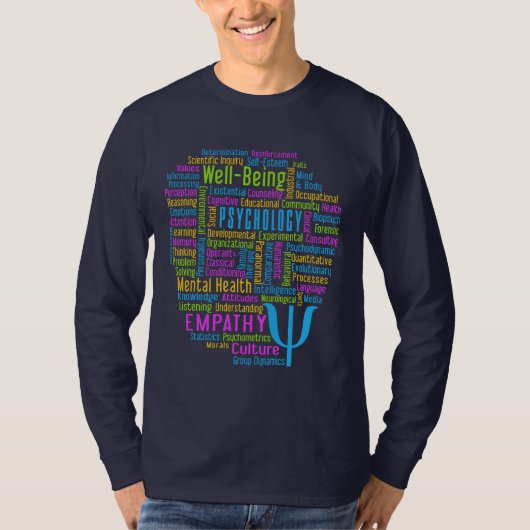 PSYCHOLOGIE Word Cloud shirten & colbertjassen T-shirt (Voorkant)