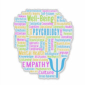 PSYCHOLOGIE Word Cloud Sticker (Voorkant)