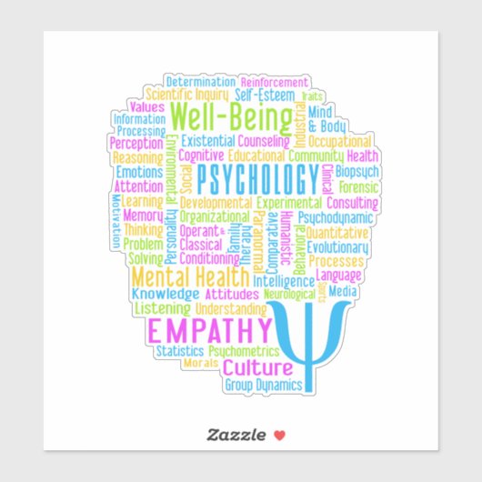PSYCHOLOGIE Word Cloud Sticker (Vel)