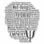 PSYCHOLOGIE Word Cloud Sticker (Voorkant)