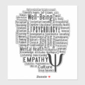 PSYCHOLOGIE Word Cloud Sticker (Vel)