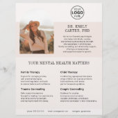 Psychologietherapie Logo Foto Blush Flyer (Voorkant)