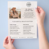 Psychologietherapie Logo Foto Blush Flyer (Hand)