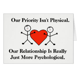 Psychologische Funny Gay Mannen Romance Kaart