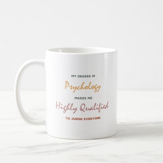Psychologische graad Funny Quotes Gift Idees Koffiemok (Links)