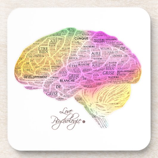 Psychologische hersenglazen patronen bier onderzetter (Voorkant)