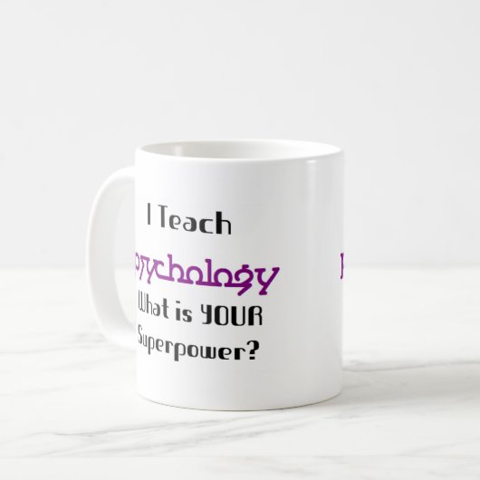 psychologische leer koffiemok (Voorkant links)