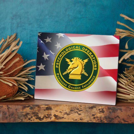 Psychologische Operaties PSYOPS Army Veteran Fotoplaat (Zijkant)