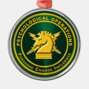 PSYCHOLOGISCHE OPERATIES PSYOPS METALEN ORNAMENT