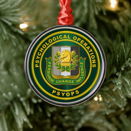 PSYCHOLOGISCHE OPERATIES PSYOPS Regimental Crest Metalen Ornament (Boom)