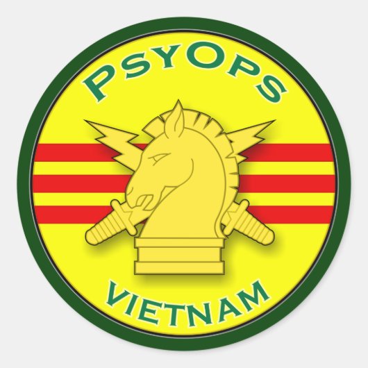 Psychologische operaties - Vietnam Ronde Sticker (Voorkant)