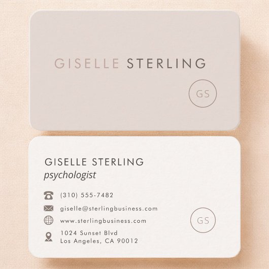 Psychologist Feminine Professional  Visitekaartje