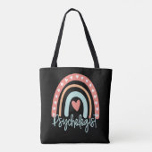 Psychologist Phd PsyD Graduation Gift Major Boho  Tote Bag (Achterkant)