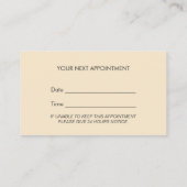 Psychologist Plain Professional Appointes Afsprakenkaartje (Achterkant)