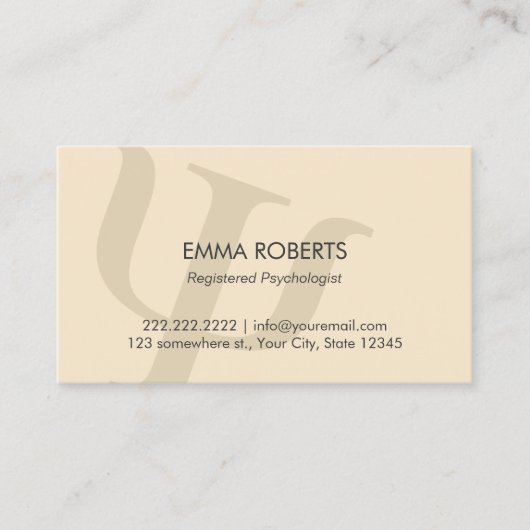 Psychologist Plain Professional Appointes Afsprakenkaartje (Voorkant)