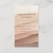 Psychologist Terracotta Neutral Watercolor Visitekaartje (Achterkant)