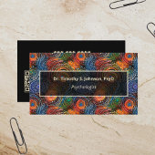 Psychologist | Therapist Colorful Swirls QR Code  Visitekaartje