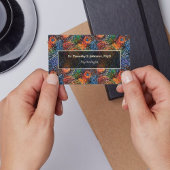 Psychologist | Therapist Colorful Swirls QR Code  Visitekaartje