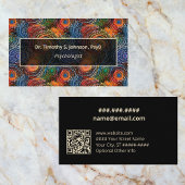 Psychologist | Therapist Colorful Swirls QR Code  Visitekaartje
