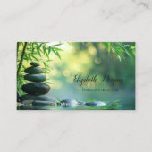 Psychologist Therapist,Stones,Landscape Green Visitekaartje (Voorkant)