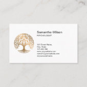 Psychologist Therapy Counselor Psychiatrist Brain  Visitekaartje (Achterkant)