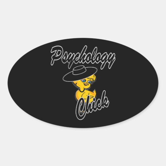 Psychology Chick #4 Ovale Sticker (Voorkant)