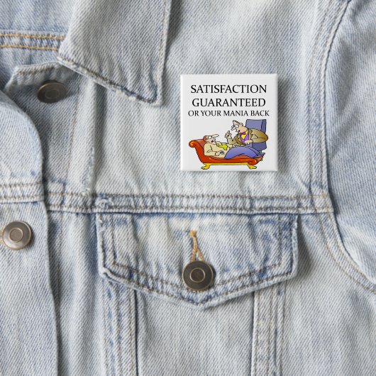 PSYCHOLOGY-grap Vierkante Button 5,1 Cm (In situ)