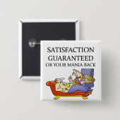 PSYCHOLOGY-grap Vierkante Button 5,1 Cm (Voorkant /achterkant)