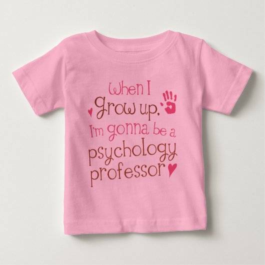 Psychology Professor (Future) Baby Baby T-Shirt (Voorkant)