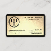 Psychology Psi Symbol Clinical Psychologist Visitekaartje (Voorkant)