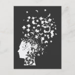 Psychology Rorschach Card Mind Inkblot test Briefkaart<br><div class="desc">Mind and psychology,  Rorschach,  Rorschach card,  human psyche,  psychotherapy,  science art,  psychiatry poster,  psychiatrist gift,  inkblot test</div>
