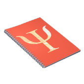 Psychology Science Symbol Oranje Spiral notebook Notitieboek (Rechterzijde)