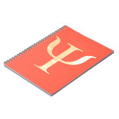 Psychology Science Symbol Oranje Spiral notebook Notitieboek (Linkerzijde)