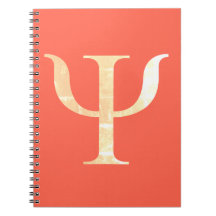 Psychology Science Symbol Oranje Spiral notebook
