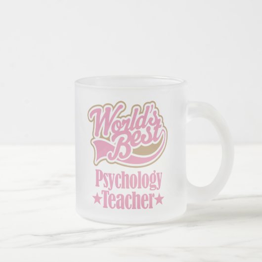 Psychology Teacher Gift (beste werelden) Matglas Koffiemok (Rechts)