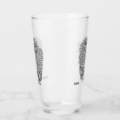 PSYCHOLOGY Word Cloud, aangepaste naam Glas (Links)