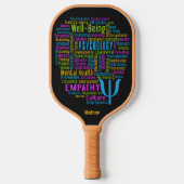 PSYCHOLOGY Word Cloud, aangepaste naam Pickleball Paddle (Voorkant)