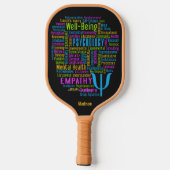 PSYCHOLOGY Word Cloud, aangepaste naam Pickleball Paddle (Achterkant)