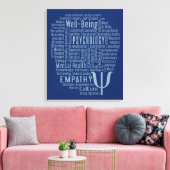 PSYCHOLOGY Word Cloud Custom Color canvas afdrukke (Insitu (Woonkamer))