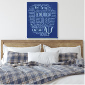 PSYCHOLOGY Word Cloud Custom Color canvas afdrukke (Insitu (Slaapkamer))