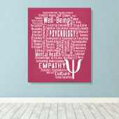 PSYCHOLOGY Word Cloud Custom Color canvas afdrukke Afdruk (Insitu (Houten vloer))