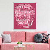 PSYCHOLOGY Word Cloud Custom Color canvas afdrukke Afdruk (Insitu (Woonkamer))