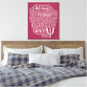 PSYCHOLOGY Word Cloud Custom Color canvas afdrukke Afdruk (Insitu (Slaapkamer))