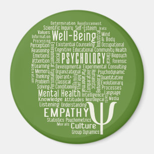 PSYCHOLOGY Word Cloud Custom Color magnet