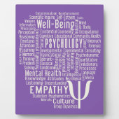 PSYCHOLOGY Word Cloud Custom Color plaque Fotoplaat (Voorkant)